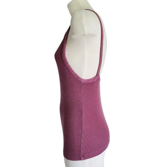 Free People Tank Top Dark Pink Size S - Picture 3 of 16